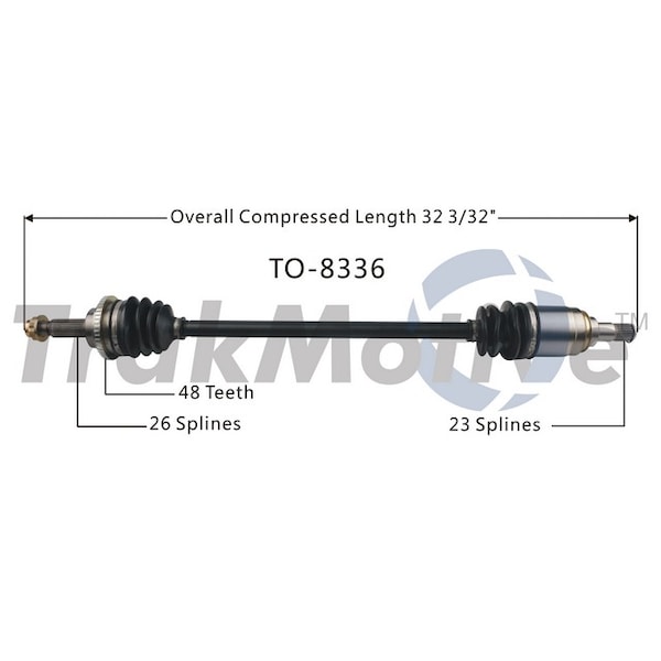 Surtrack Axle Cv Axle Shaft, To-8336 TO-8336 - main